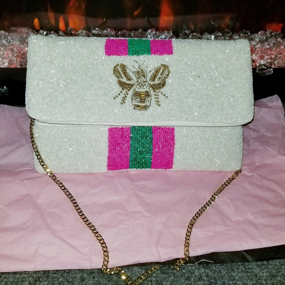 Multi Bee Clutch Bag